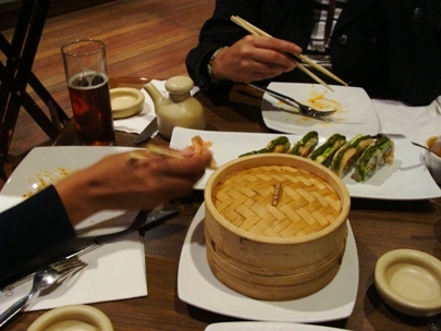 Sushi and dumplings before the movie