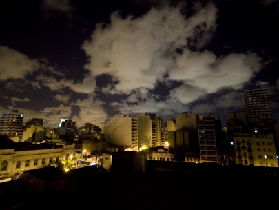 early morning clouds