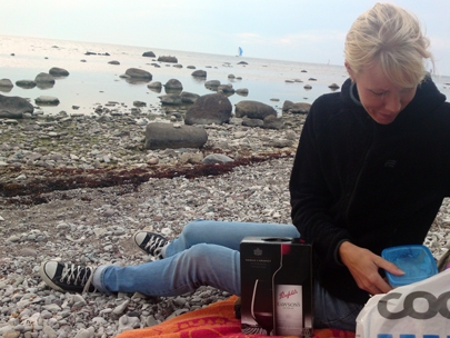 a late picnic in the sunset