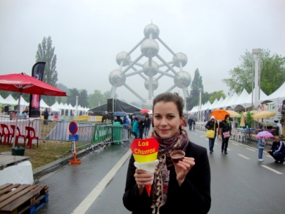having some churros in brussels
