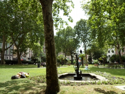 a nap in the park