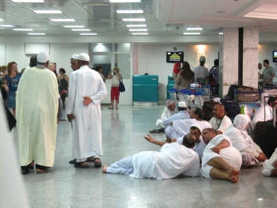 waiting for the plane to Mekka