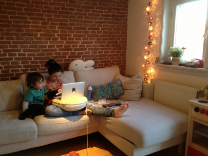 easter on the couch