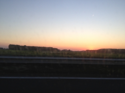 on the road 