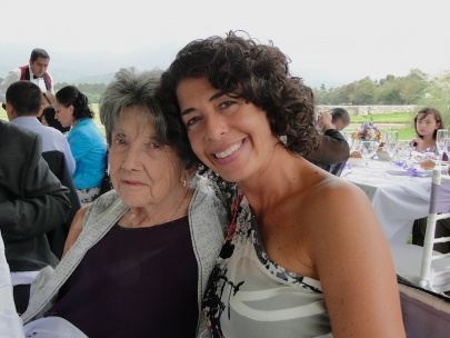 With the groom's granny