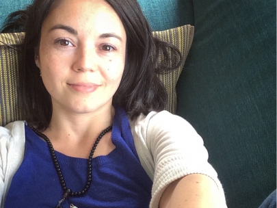 blue selfie