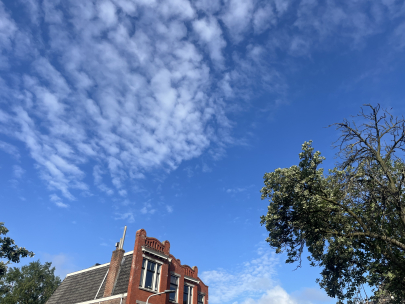 the space and the clouds