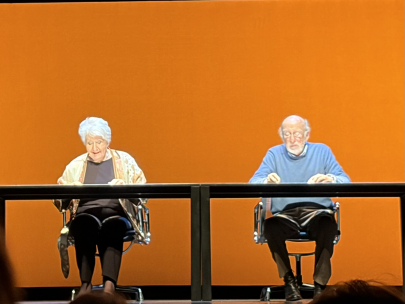 Anne-Wil Blankers(86)for the last time in theater,with Hans Croiset(92) 