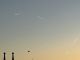 planes, bird, spire, sky